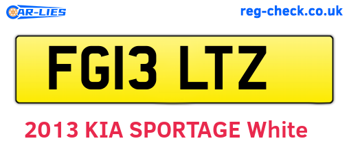 FG13LTZ are the vehicle registration plates.