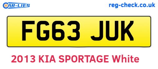 FG63JUK are the vehicle registration plates.