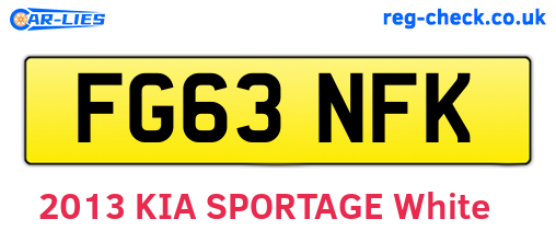 FG63NFK are the vehicle registration plates.
