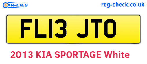 FL13JTO are the vehicle registration plates.