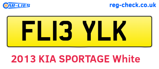 FL13YLK are the vehicle registration plates.