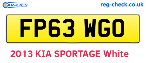 FP63WGO are the vehicle registration plates.