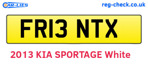 FR13NTX are the vehicle registration plates.