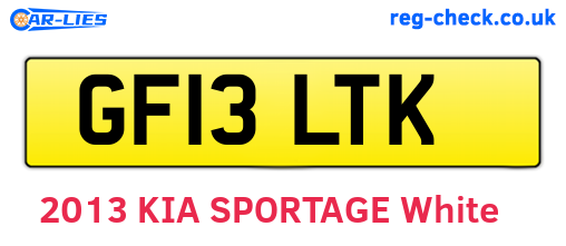 GF13LTK are the vehicle registration plates.