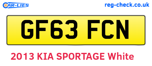 GF63FCN are the vehicle registration plates.
