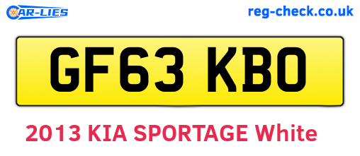 GF63KBO are the vehicle registration plates.