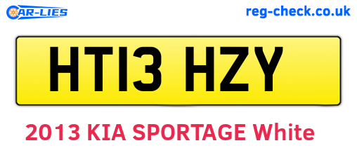 HT13HZY are the vehicle registration plates.