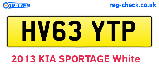 HV63YTP are the vehicle registration plates.