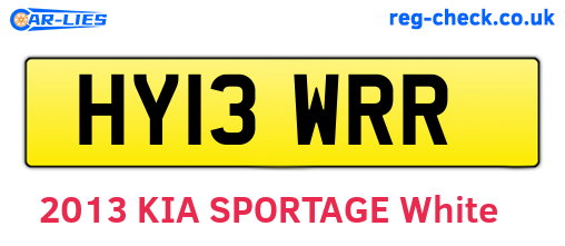 HY13WRR are the vehicle registration plates.
