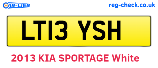 LT13YSH are the vehicle registration plates.