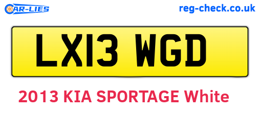 LX13WGD are the vehicle registration plates.