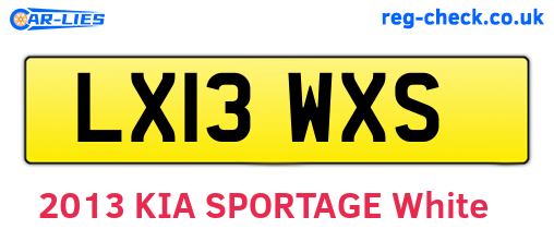 LX13WXS are the vehicle registration plates.