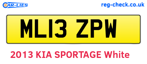 ML13ZPW are the vehicle registration plates.