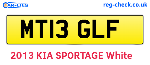 MT13GLF are the vehicle registration plates.