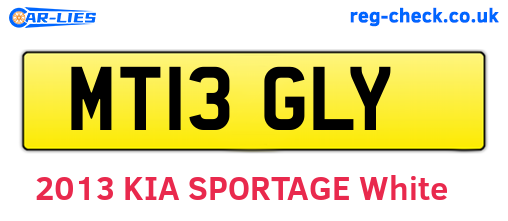 MT13GLY are the vehicle registration plates.