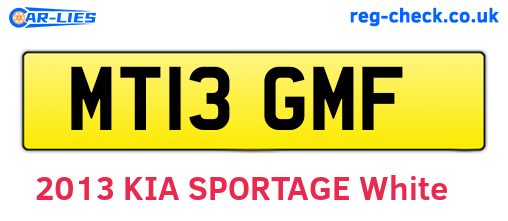 MT13GMF are the vehicle registration plates.