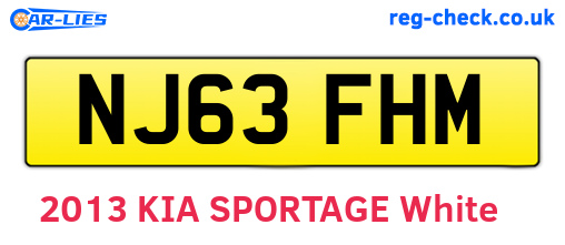 NJ63FHM are the vehicle registration plates.