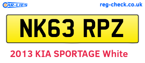 NK63RPZ are the vehicle registration plates.
