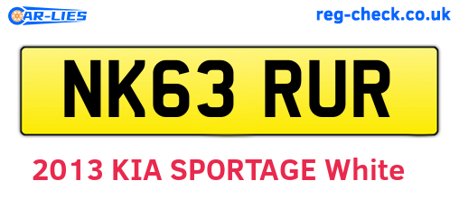 NK63RUR are the vehicle registration plates.