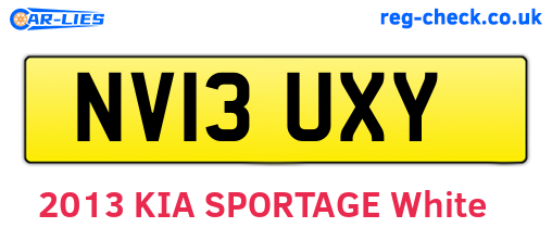 NV13UXY are the vehicle registration plates.