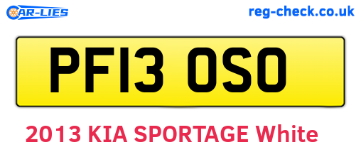 PF13OSO are the vehicle registration plates.