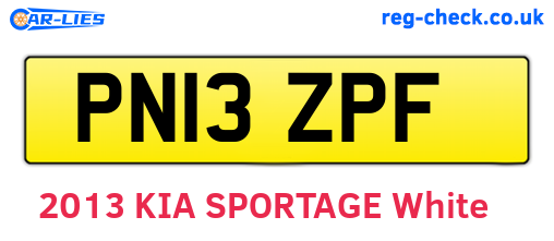 PN13ZPF are the vehicle registration plates.