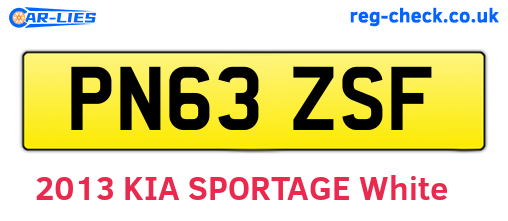 PN63ZSF are the vehicle registration plates.