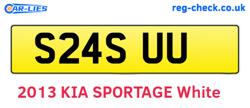 S24SUU are the vehicle registration plates.