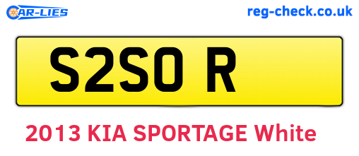 S2SOR are the vehicle registration plates.