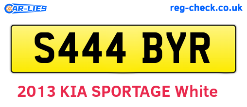 S444BYR are the vehicle registration plates.