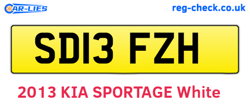 SD13FZH are the vehicle registration plates.