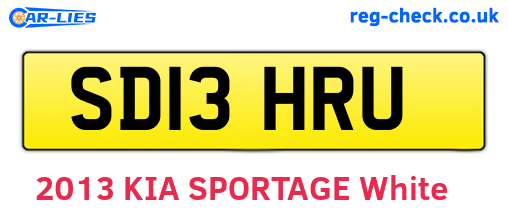 SD13HRU are the vehicle registration plates.