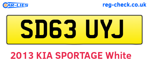 SD63UYJ are the vehicle registration plates.