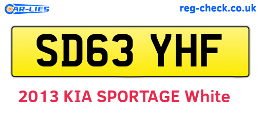 SD63YHF are the vehicle registration plates.