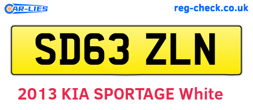 SD63ZLN are the vehicle registration plates.