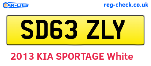 SD63ZLY are the vehicle registration plates.