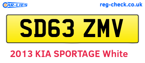 SD63ZMV are the vehicle registration plates.
