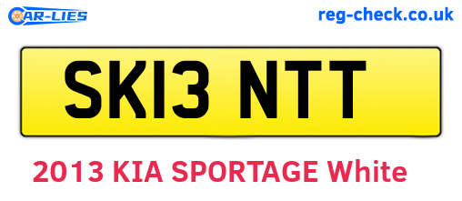 SK13NTT are the vehicle registration plates.