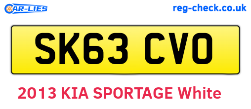 SK63CVO are the vehicle registration plates.