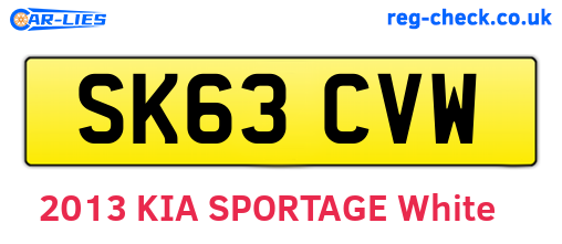 SK63CVW are the vehicle registration plates.