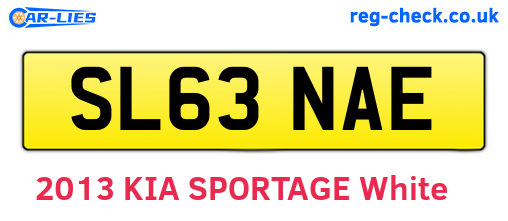SL63NAE are the vehicle registration plates.