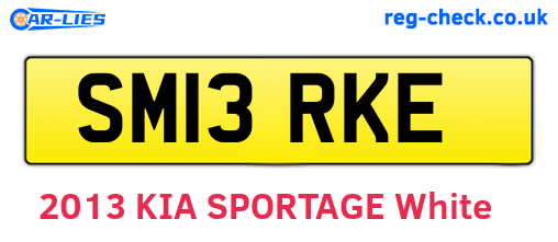 SM13RKE are the vehicle registration plates.