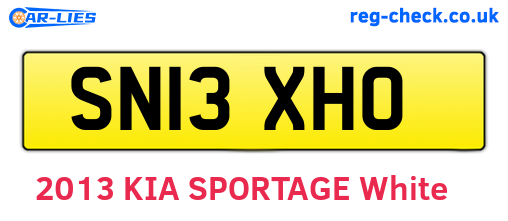 SN13XHO are the vehicle registration plates.