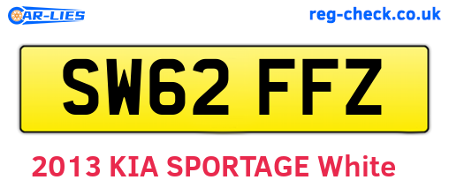 SW62FFZ are the vehicle registration plates.