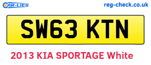 SW63KTN are the vehicle registration plates.