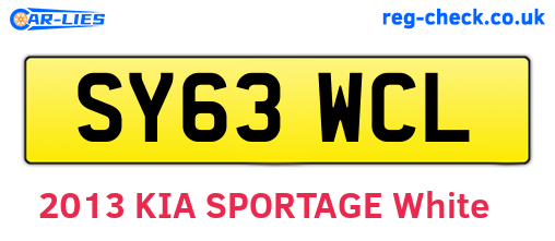 SY63WCL are the vehicle registration plates.