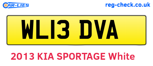 WL13DVA are the vehicle registration plates.