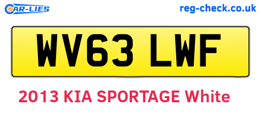 WV63LWF are the vehicle registration plates.