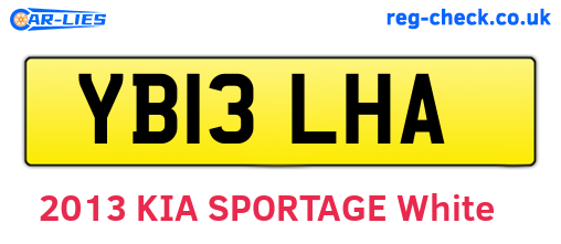 YB13LHA are the vehicle registration plates.