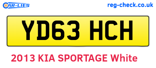 YD63HCH are the vehicle registration plates.
